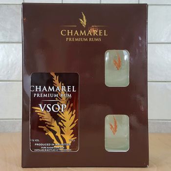 Chamarel Vsop Premium Rum With Two Branded Glasses, 3 of 3