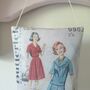 Handmade Lavender Sachet Decoration With Vintage Sewing Pattern Print, Gift For Sewing Friends, thumbnail 8 of 12