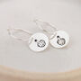 Sterling Silver Large Charm Hoops With Middle Finger, thumbnail 1 of 3