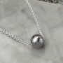 Sterling Silver Meteorite Sphere Necklace, thumbnail 1 of 4