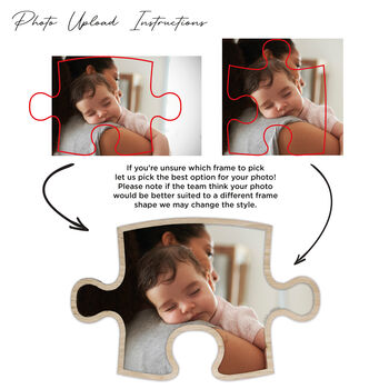 Personalised Jigsaw Piece Photo Frame Print Gift, 6 of 9