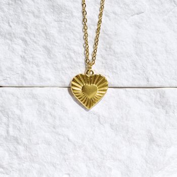 Twisted Heart Necklace Gift For Her 18 K Gold, 4 of 5
