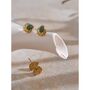 Monaco D’or Gold Jade Natural Stone Ombré Gift Earrings, thumbnail 4 of 4