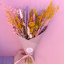 Yellow And Pink Dried Flower Arrangement, thumbnail 1 of 8