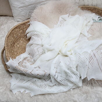 Merino Wool Baby Shawl, 10 of 12