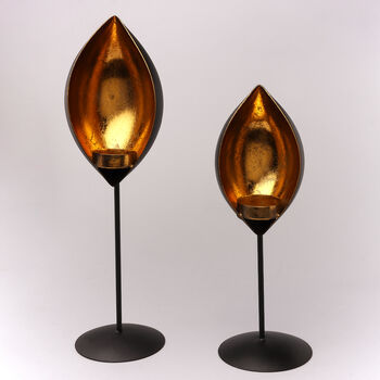 G Decor Set Of Two Zion Flame Tealight Candle Holders, 2 of 4