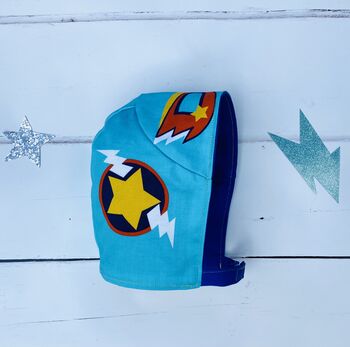 Personalised Baby Super Hero Cape And Bonnet Set, 4 of 8