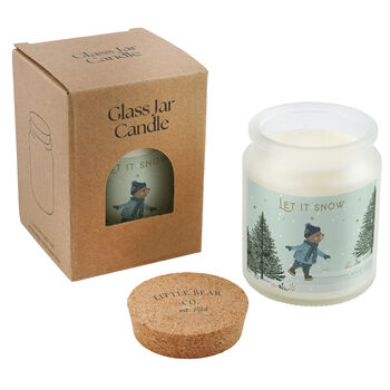 Let It Snow Scented Candle • White Jar Candle • Little Bear Co • Festive Gift, 2 of 2