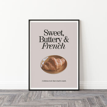Retro Croissant Kitchen Wall Print, 3 of 4