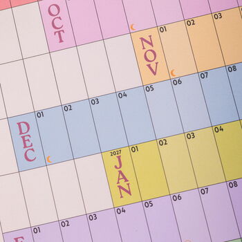 2026 2027 Large A1 Academic Year Wall Planner | Rainbow, 7 of 7
