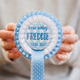 New Baby Boy Personalised Rosette, thumbnail 2 of 4