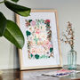 Personalised Family Blush Florals Papercut Print, thumbnail 1 of 9