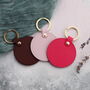 Personalised Initial Leather Round Key Ring, thumbnail 6 of 8