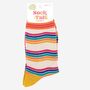 Women's Wavy Rainbow Stripe Bamboo Socks, thumbnail 5 of 5
