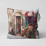 House With Blue Shutter Decorative Cushion Cover, thumbnail 1 of 7