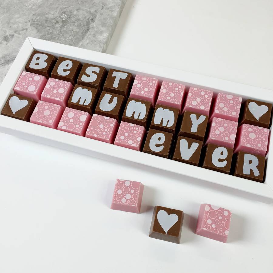 best mummy ever gift box of personalised chocolates by chocolate by ...