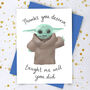 Yoda Thank You Teacher Card, thumbnail 2 of 3