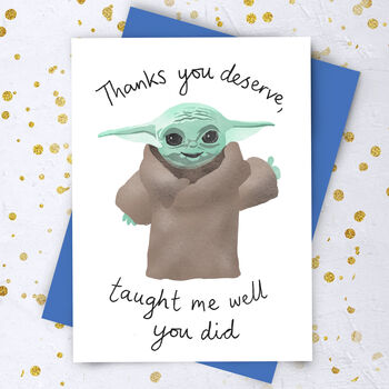Yoda Thank You Teacher Card, 2 of 3