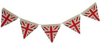 Kings Coronation Union Jack Street Party Cotton Bunting, 5 of 5