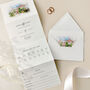 Bespoke Venue Illustration Concertina Wedding Invitations, thumbnail 1 of 4