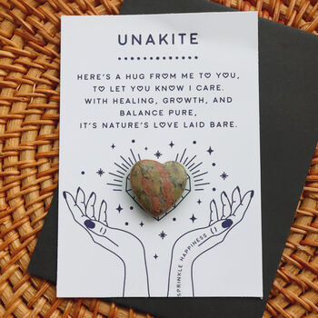 Unakite Crystal Heart For Balance And Healing, 3 of 3