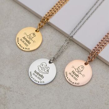 Personalised Mother And Baby Necklace, 3 of 12