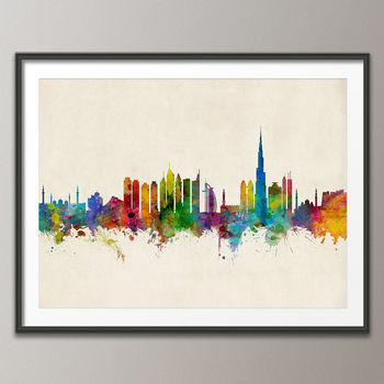 Dubai Skyline Cityscape Art Print, 5 of 8