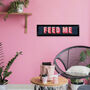 'Feed Me' Pink And Blue Funny Framed Landscape Print, thumbnail 3 of 6