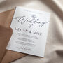 Simple Elegance Wedding Invitation And Envelope, thumbnail 3 of 5