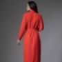 Andie Everyday Shirt Dress In Red Orange, thumbnail 3 of 4