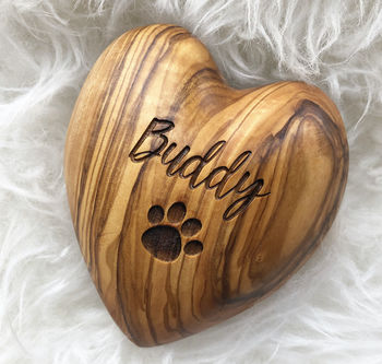 Personalised Pet Memorial Heart With A Paw Print, 3 of 5