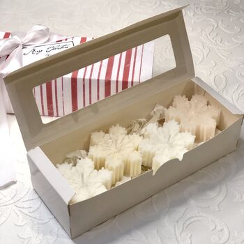 Christmas Snowflake Candles Gift Box Set, 6 of 9