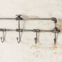 Metal Coat Rack Wall Mounted Pipe Hooks Home Storage, thumbnail 4 of 11