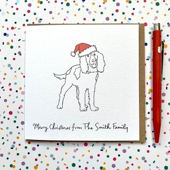 Personalised Springer Spaniel Christmas Card, 2 of 2