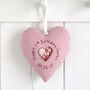 Personalised Hanging Heart Gift For Girls Christening Or 1st Holy Communion, thumbnail 4 of 11