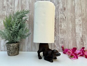 Dog Shaped Metal Kitchen Roll Holder Free Standing Gift, 4 of 10