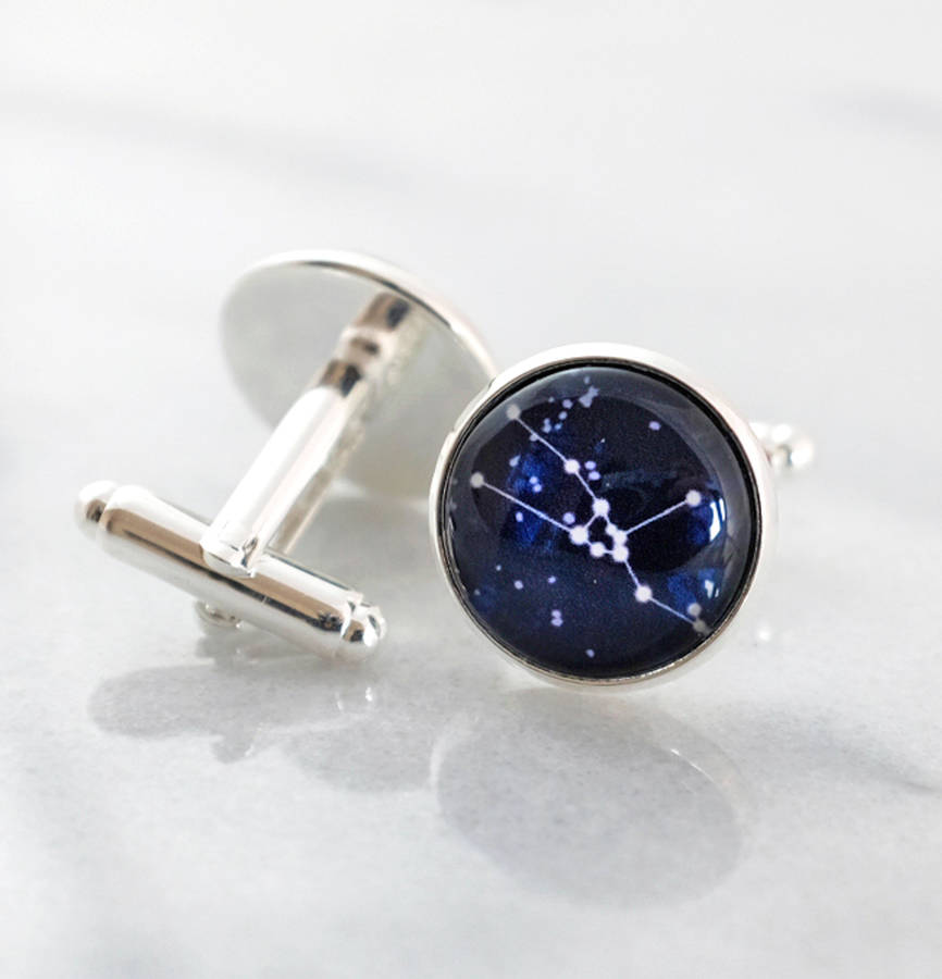 personalised zodiac constellation cufflinks by cassiopi