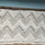 Scandinavian Style Zig Zag White Rug Wool Hand Loom, thumbnail 9 of 12