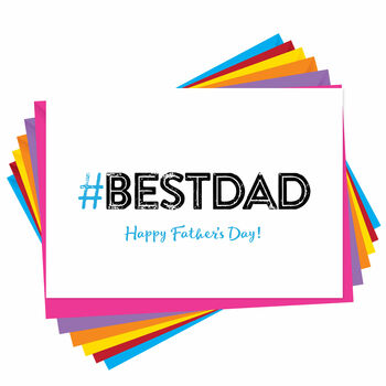 Hashtag #Bestdad #Bestdaddy Father's Day Card, 3 of 4