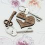 Personalised Key To My Heart Keyring Set Of Two, thumbnail 3 of 3