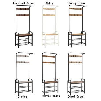 Coat Rack With Shoe Storage Bench And Hooks, 9 of 9
