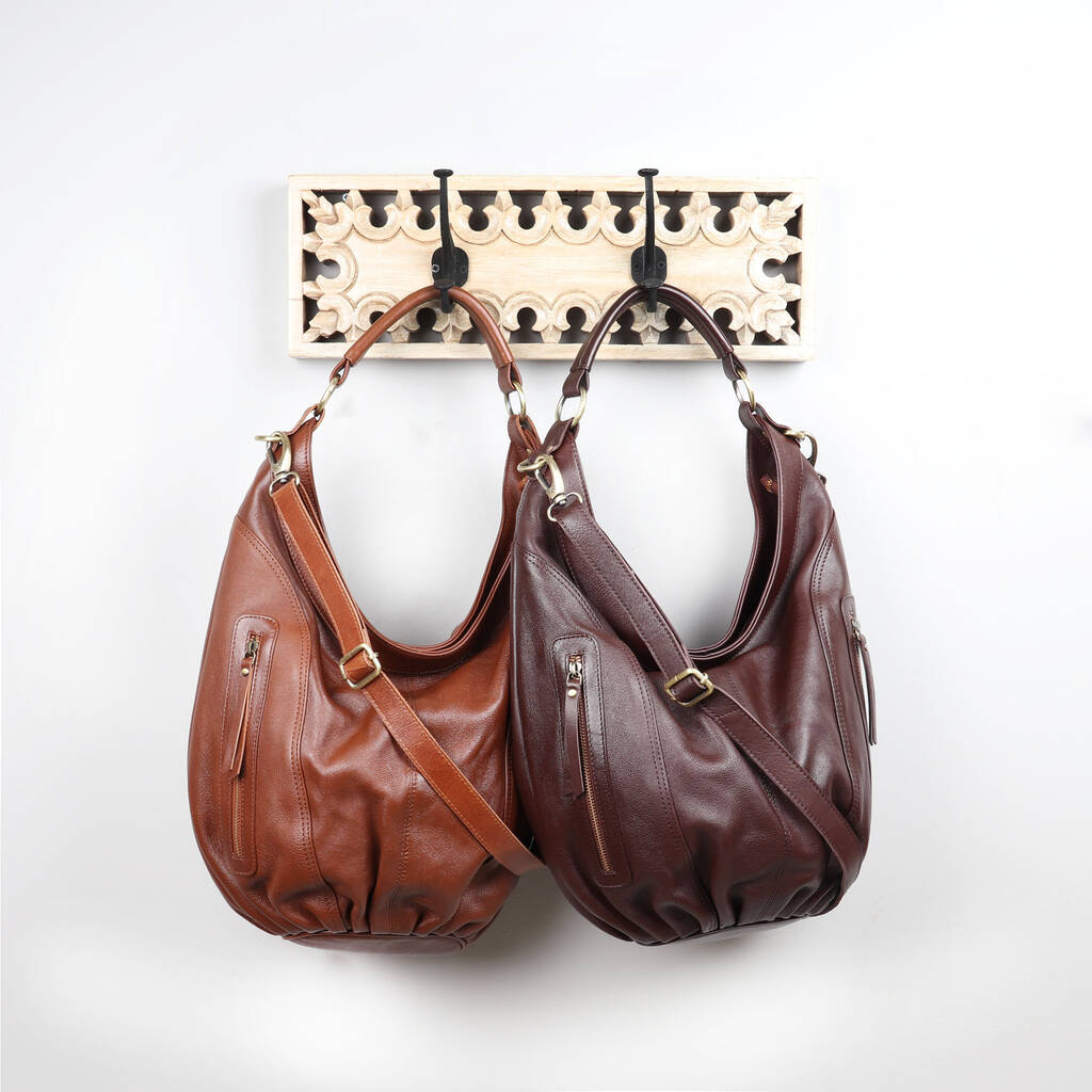 leather slouchy shoulder bag