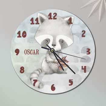 Woodland Raccoon Child's Clock, 5 of 5