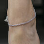 Indian Boho Sterling Silver Indian Payal Anklet, thumbnail 2 of 11