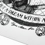 'Dream Within A Dream' Edgar Allan Poe Quote Print, thumbnail 2 of 8