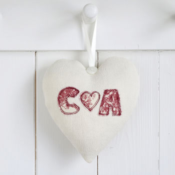 Personalised Couples Initials Hanging Heart Gift, 9 of 12