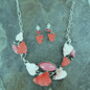 Necklace And Earrings Floral Pinks Set, thumbnail 1 of 3
