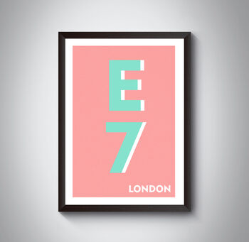 E7 Leytonstone, Stratford London Postcode Print, 10 of 10