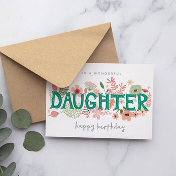 'Wonderful Daughter' Birthday Card, 2 of 2