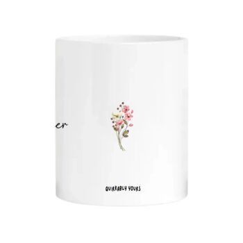 Personalised Minimalistic Best Teacher Friend Floral Mug Gift, 3 of 9